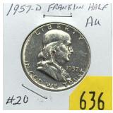 1957-D Franklin half dollar
