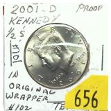 2001-D Kennedy half dollar, Unc