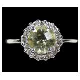 Sterling silver round checkerboard cut citron