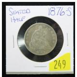 1876-S Seated Liberty half dollar