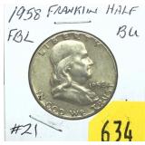 1958 Franklin half dollar