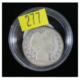 1909-S Barber half dollar