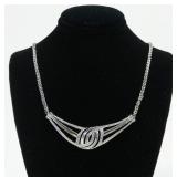 Sterling silver 18.5" necklace with diamond