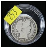 1898-O Barber half dollar