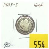 1903-S Barber dime