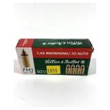 Box of 7.65 Browning (.32 Auto) 73-grain Sellier