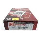 Box of .338 WIN. Mag. 185-grain GMX Hornady