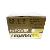 Box of 20 Ga. 2.75" No. 6 Federal shot shells,