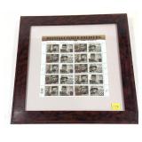 Framed Distinguished Soldiers Stamp Sheet