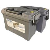Lot, 2 Bunker Hill plastic ammo boxes