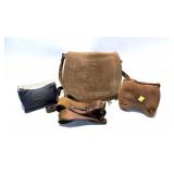 Lot: Black Powder bag with powder horn and other