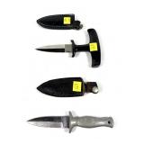 Lot: 2 knives with sheaths