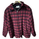 L.L. Bean XL red wool fleece lined jacket