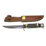 Vintage Compass 842 Stag Handle knife with