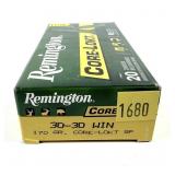 Box of .30-30 Win. - 170 Gr. Core-Lokt S.P.