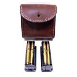 - Lot: 2 .308 Win Tips with Cartridges, in Leather