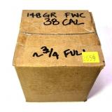Box of .38 Cal. bullets, box marked approx. 3/4