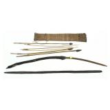Lot: African tribal handmade wooden bows with