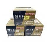 x3- Boxes of 20 Ga. No. 6 Federal shot shells -