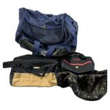 Lot, 4 assorted bags, duffle, tool and hunting
