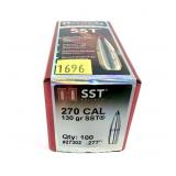 Box of .270 Cal. 130-grain SST Hornady bullets,