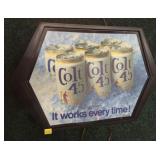 Colt 45 light-up sign, working, 12" x 18"