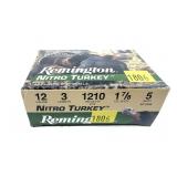 Box of 12 Ga. 3" No. 5 Remington Nitro turkey