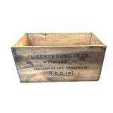 Liberty Explosives wooden crate 17.5x9.5x8.5" H.