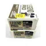 x2- Boxes of .45 Gap 160-grain copper HP legend