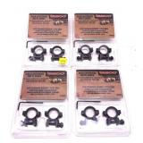 Lot: 4 Tasco High Centerfire Matte Rings- Scope