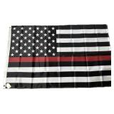 Thin Red line American flag, 3x5, one-sided