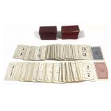 Lot: 2 Vintage Flinch card game sets, in boxes