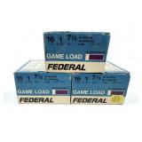 x3- Boxes of 16 Ga. 2.75" No. 7.5 Federal game