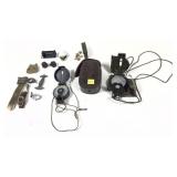 Lot: Compasses, and miscellaneous. military pcs.
