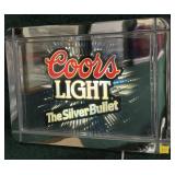Coors Light The Silver Bullet light-up sign,