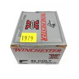 Box of .45 Colt 225-grain silvertip personal