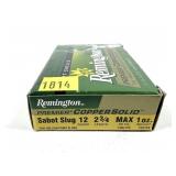 Box of 12 Ga. 2.75" Remington copper solid sabot