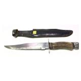 Vintage Stag Handle knife with sheath