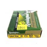 Box of 12 Ga. 2.75" Remington sabot slugs, copper