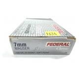 Box of 7mm Mauser 140-grain Hi-Shok SP Federal