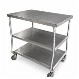 Stainless 3 Shelf Rolling cart-