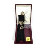 Antique gold filled watch fob and chain with