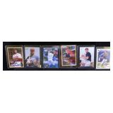 Lot, 6 Atlanta Braves signed baseball cards: