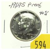 1969-S Proof half dollar