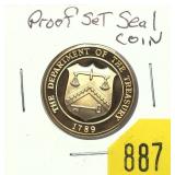 U.S. Treasury Department seal Proof coin