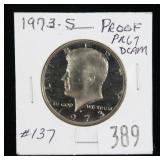 1973-S Kennedy half dollar- proof
