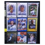 Lot, 9 signed baseball cards: Rentoria (2);