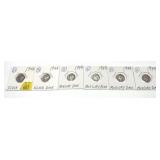x6- Dimes, 90% silver, -x6 dimes, Sold by the