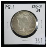 1924 Peace dollar-B.U.
