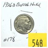 1926-D Buffalo nickel
